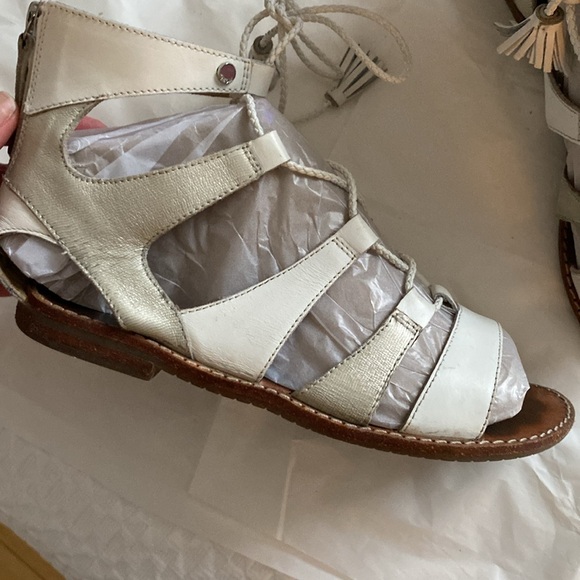 Geox Lace Up Gladiator Leather Sandals - Picture 4 of 16